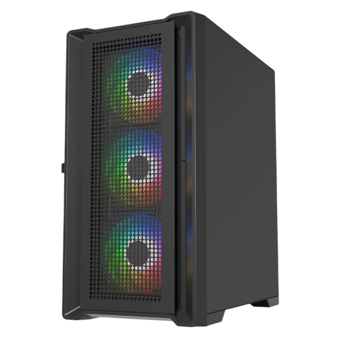 Компьютерный корпус Powercase ALISIO Micro X4B V2 TG ARGB Black (CAMCXB-A4)