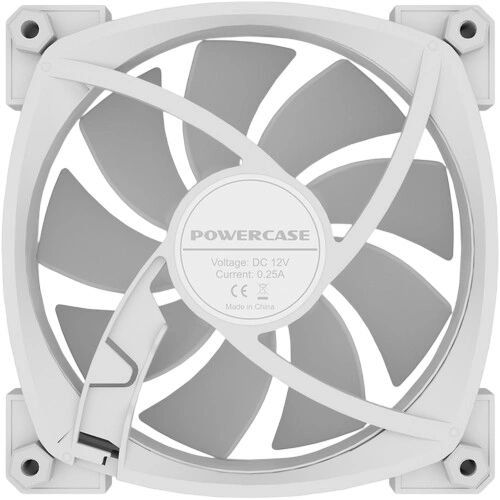 Вентилятор для корпуса Powercase (M55MR-12W ARGB) White комплект крепежа
