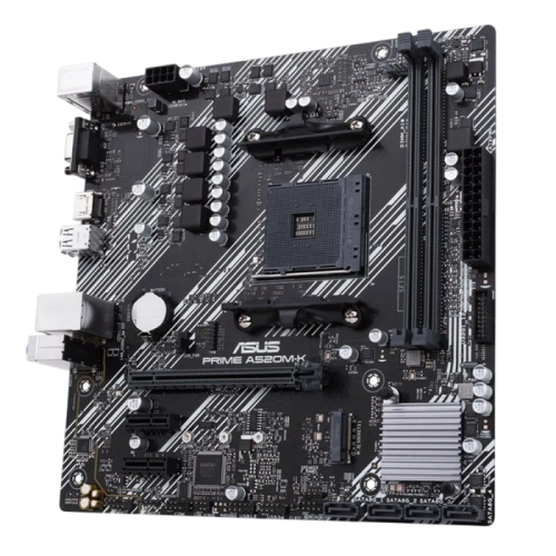Материнская плата ASUS PRIME A520M-K x кабель SATA, диск с ПО, документация, задняя планка, крепеж для разъема M.2