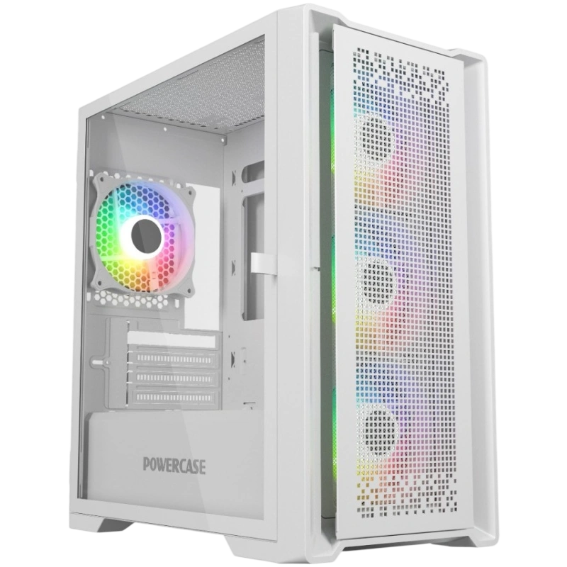 Компьютерный корпус Powercase ByteFlow Micro LE ARGB White (CAMBFW-A4-LE)