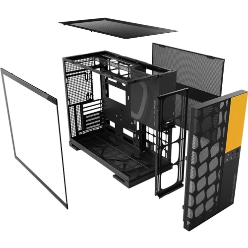Компьютерный корпус Geometric Future Model 5 Vent Black Yellow (1AM5VTBY00100) (GF_M5-VENT-YB)