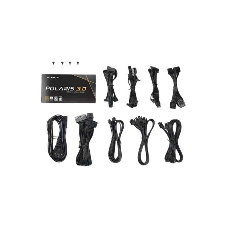 Блок питания Chieftec 1050W POLARIS 3.0 (PPS-1050FC-A3) (PCIe 5.0 Connector Cable Details) комплект кабелей