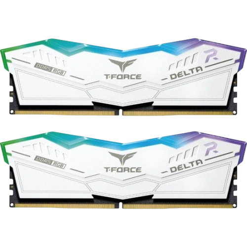 Оперативная память 64 Gb 6000 MHz Team Group T-FORCE DELTA RGB White (FF4D564G6000HC38ADC01)