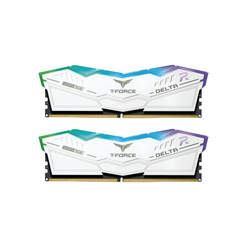 Оперативная память 64 Gb 6000 MHz Team Group T-FORCE DELTA RGB White (FF4D564G6000HC38ADC01)