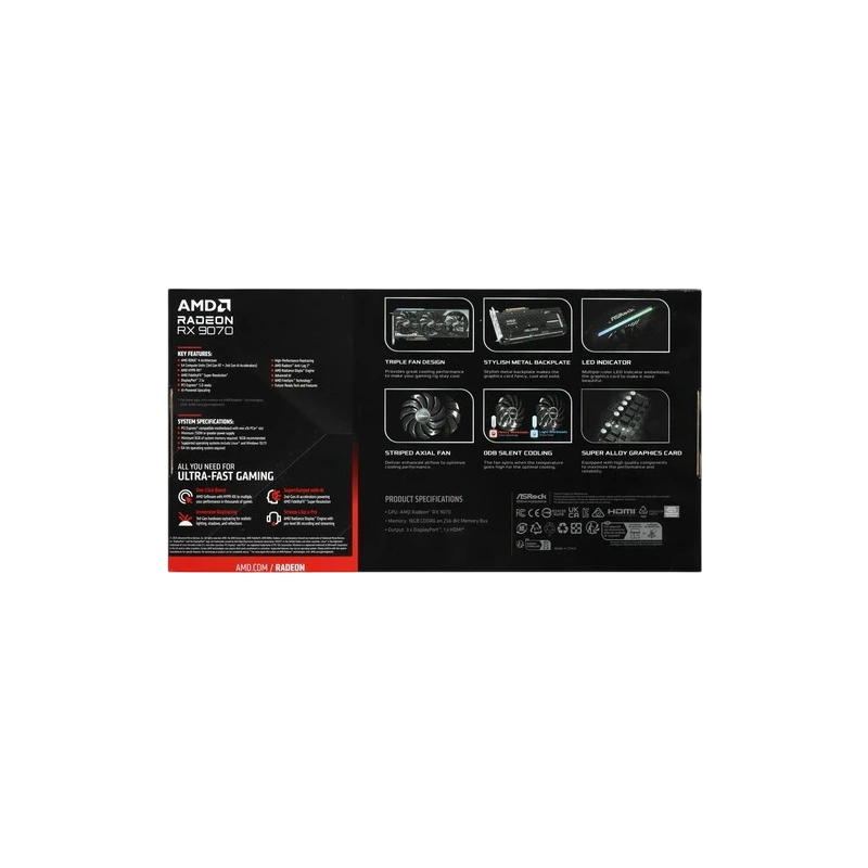 Видеокарта ASRock (RX9070 CL 16G) Radeon RX 9070 16GB Challenger