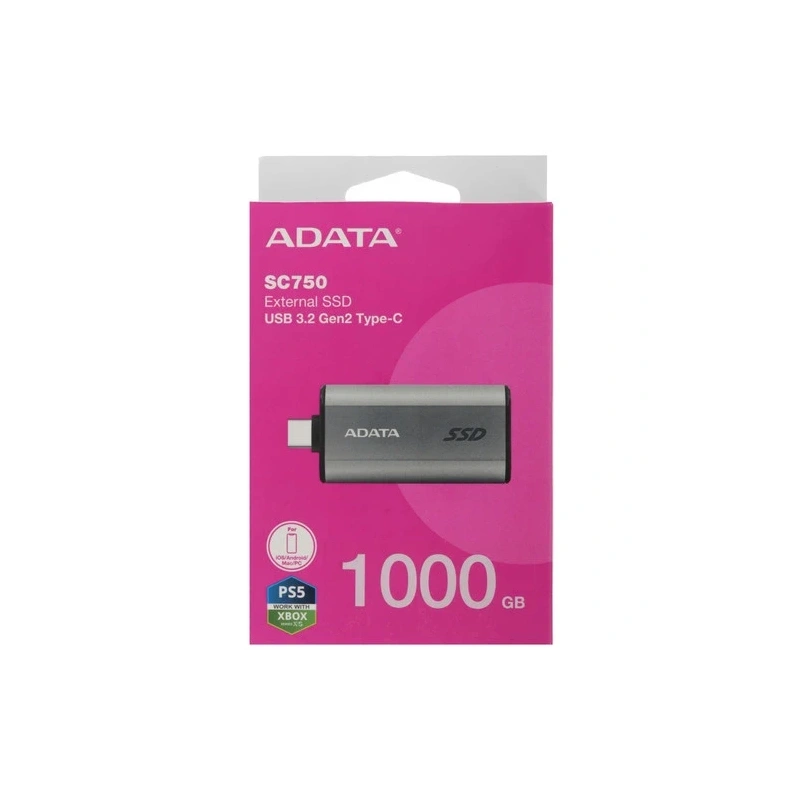 Внешний SSD ADATA XPG 1000 Gb USB 3.2 (SC750-1000G-CCBK) BOX