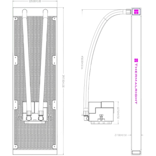 Система жидкостного охлаждения для процессора Thermalright Core Matrix 360 V2 ARGB White (TRCM360AWV2)