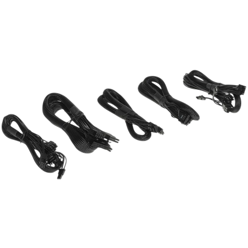 Блок питания ADATA XPG 1600W FUSION 1600 TITANIUM (FUSION1600T-BKCEU) (PCIe 5.0 Connector Cable Details) документация, кабельные стяжки, комплект кабелей, комплект крепежа