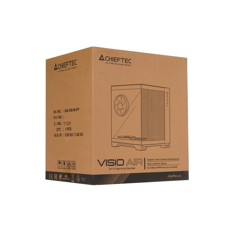 Компьютерный корпус Chieftec VISIO AIR TG Black (GM-30B-M-OP)
