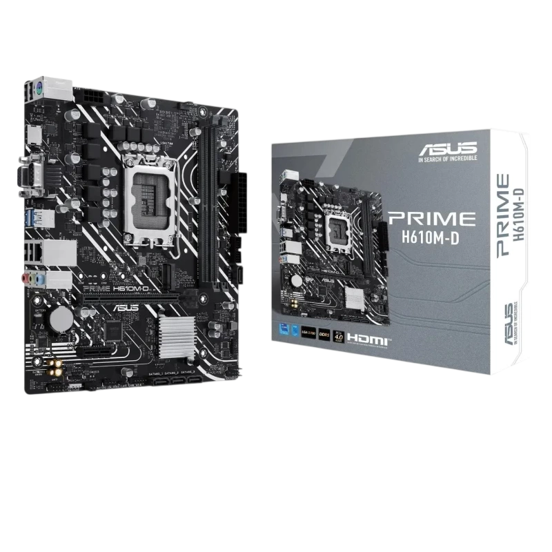 Материнская плата ASUS PRIME H610M-D (90MB1G80-M0EAY0) 2 x кабель SATA, документация, задняя планка