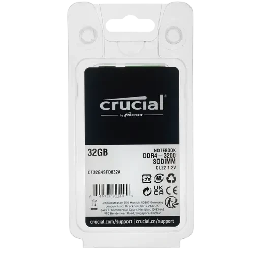 Оперативная память 32 Gb 3200 MHz CRUCIAL (CT32G4SFD832A)