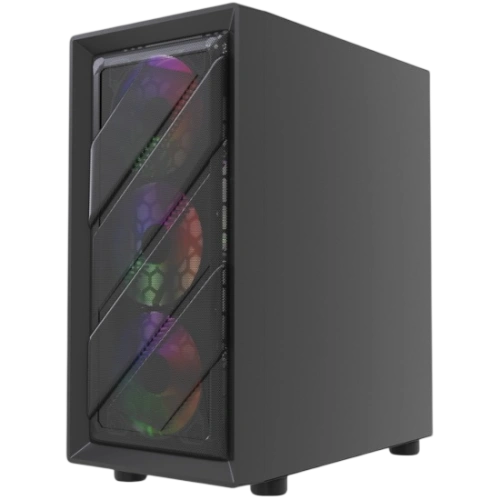 Компьютерный корпус Powercase Mistral Micro EM21 TG FRGB Black (CMMEM21B-L4)