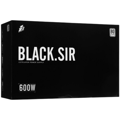 Блок питания 1STPLAYER 600W BLACK.SIR Black (PS-600BS) (SR-600W)