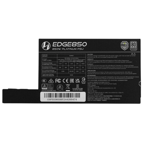 Блок питания Lian Li 850W EG0850 Black (G9P.EG0850.BE00.RU) 16 Pin (PCIe 5.1 Connector Cable Details)