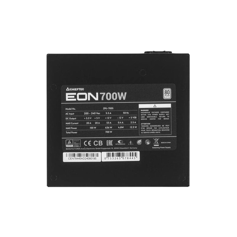 Блок питания Chieftec 700W Eon Black (ZPU-700S)