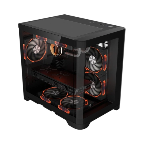 Компьютерный корпус 1STPLAYER UVIEW UV5 Black (UV5-BK)