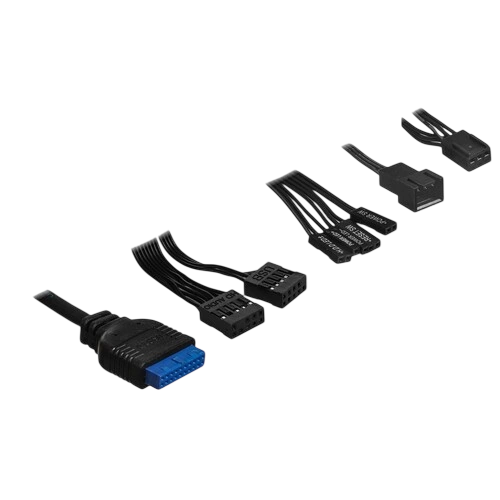Компьютерный корпус 1STPLAYER DK D7 LED Black (D7-BK-3F1)