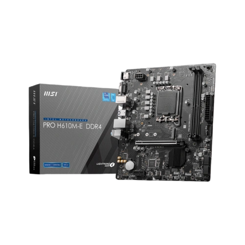Материнская плата MSI PRO H610M-E DDR4 2 x кабель SATA, документация, задняя планка