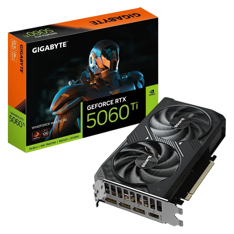 Видеокарта Gigabyte (GV-N506TWF2MAX OC-8GD) GeForce RTX 5060 Ti 8GB WINDFORCE MAX OC