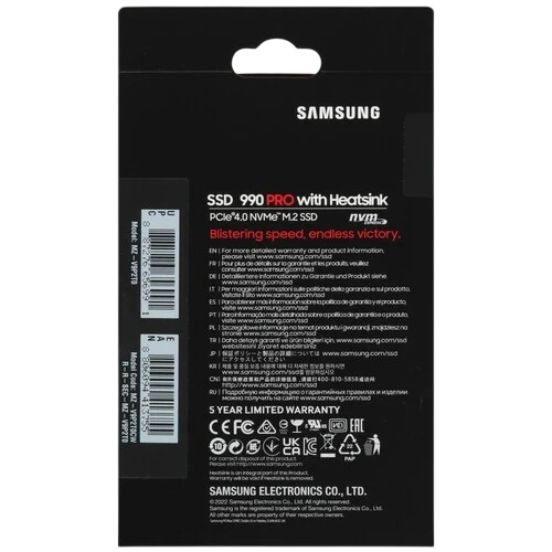 Твердотельный накопитель Samsung 2000 Gb 990 PRO (MZ-V9P2T0CW) BOX