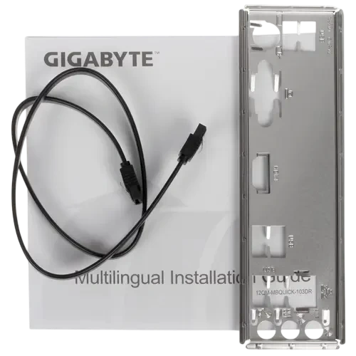 Материнская плата Gigabyte A520M K V2 документация, задняя планка, кабель SATA