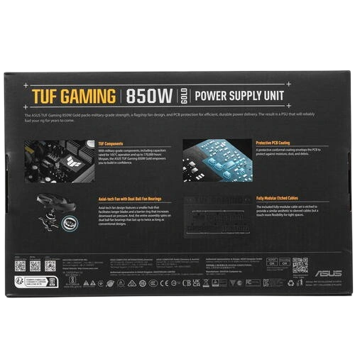 Блок питания ASUS 850W TUF-GAMING-850G (90YE00S2-B0NA00) 16 Pin (PCIe 5.0 Connector Cable Details) документация, комплект кабелей