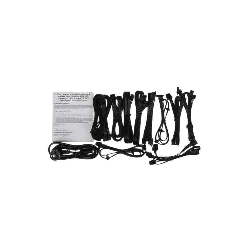 Блок питания Montech 850W TITAN GOLD Black (TIS0124) 16 Pin (PCIe 5.0 Connector Cable Details)