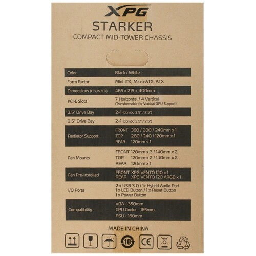 Компьютерный корпус ADATA XPG STARKER ARGB TG Black (STARKER-BKCWW)