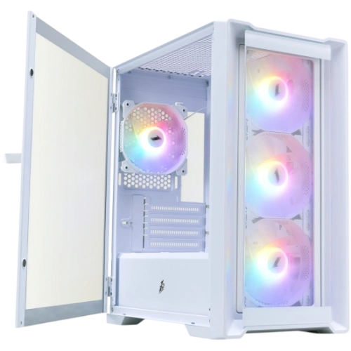 Компьютерный корпус 1STPLAYER TRILOBITE T4-G GLASS FRGB White (T4-G-WH-4F1-W)