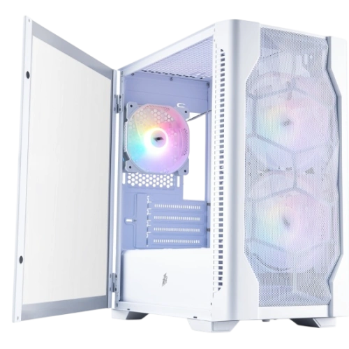 Компьютерный корпус 1STPLAYER DK D4-M FRGB White (D4-M-WH-2F1P-W-1F1-W)