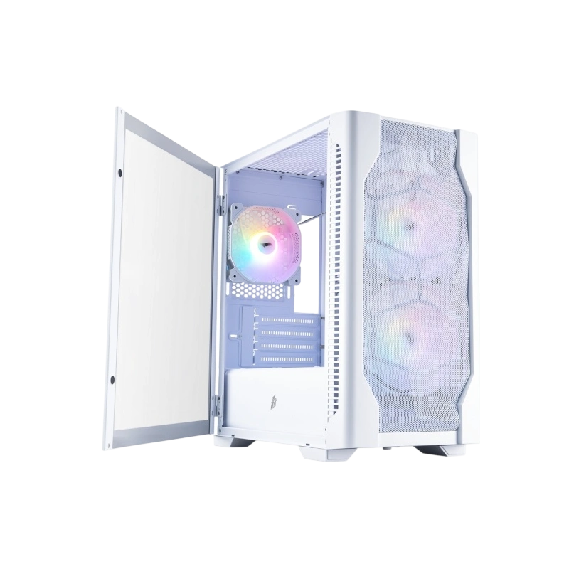 Компьютерный корпус 1STPLAYER DK D4-M FRGB White (D4-M-WH-2F1P-W-1F1-W)