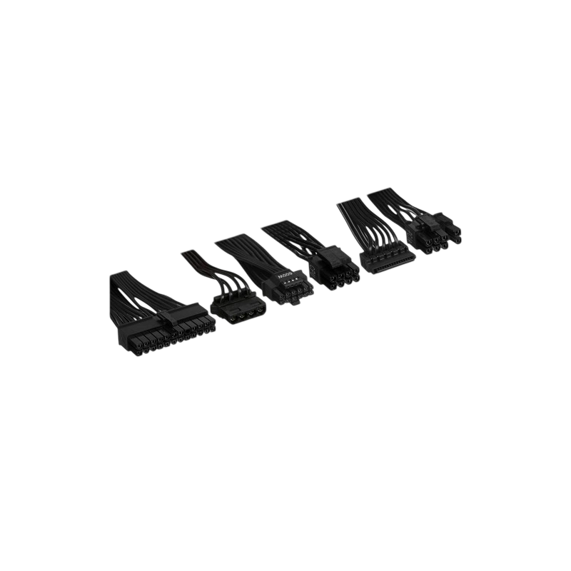 Блок питания ADATA XPG 750W CORE REACTOR II VE 750 (COREREACTORIIVE750G-BKCEU) 16 Pin (PCIe 5.0 Connector Cable Details) документация, комплект кабелей