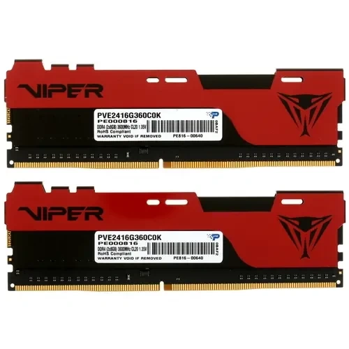 Оперативная память 16 Gb 3600 MHz PATRIOT VIPER ELITE II Red (PVE2416G360C0K)