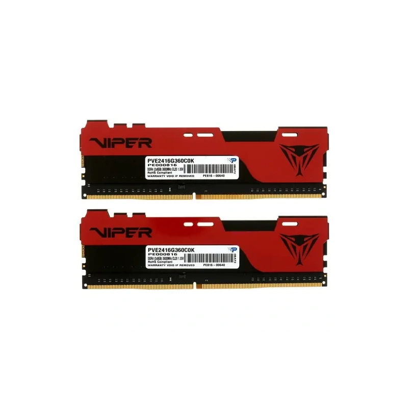 Оперативная память 16 Gb 3600 MHz PATRIOT VIPER ELITE II Red (PVE2416G360C0K)