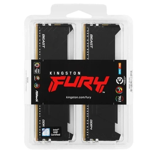 Оперативная память 64 Gb 3200 MHz Kingston FURY Beast Black (KF432C16BB2AK4/64)