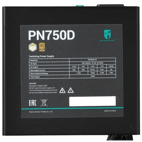Блок питания Deepcool 750W PN750D (R-PN750D-FC0B-WGEU-V2) 16 Pin (PCIe 5.0 Connector Cable Details) документация, комплект кабелей, комплект крепежа