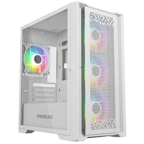 Компьютерный корпус Powercase ByteFlow Micro ARGB TG White (CAMBFW-A4)