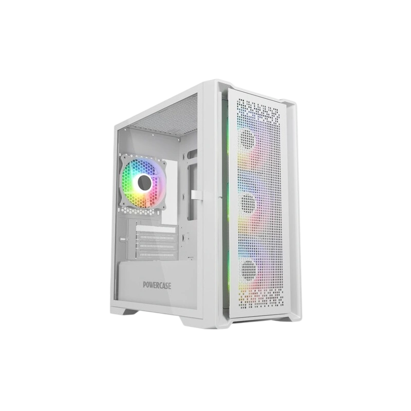 Компьютерный корпус Powercase ByteFlow Micro ARGB TG White (CAMBFW-A4)