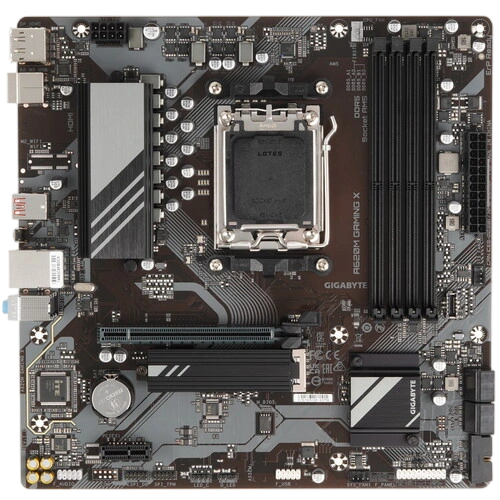 Материнская плата Gigabyte A620M GAMING X x кабель SATA, документация, задняя планка