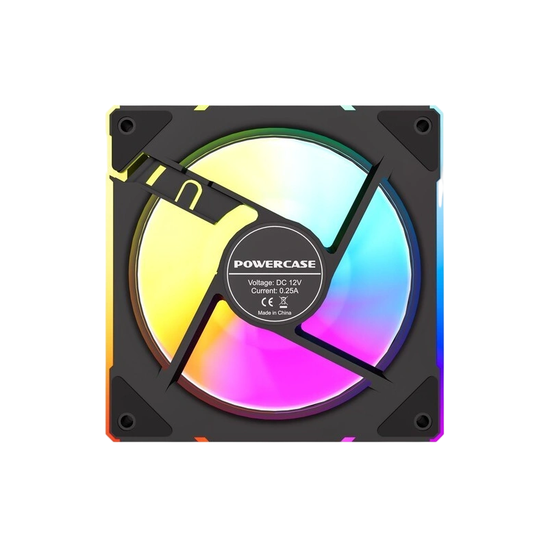 Вентилятор для корпуса Powercase (M61-12 ARGB) Black комплект крепежа