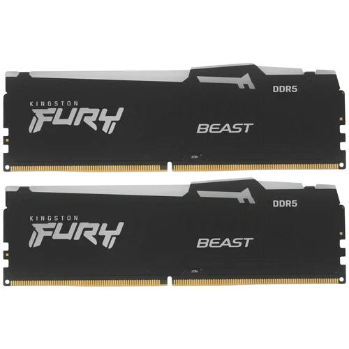 Оперативная память 64 Gb 6000 MHz Kingston FURY Beast RGB Black (KF560C36BBE2AK2-64)