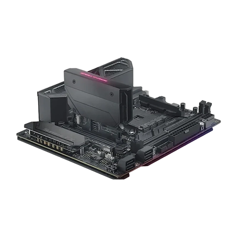 Материнская плата ASUS ROG CROSSHAIR VIII IMPACT 4 x кабель SATA, антенна Wi-Fi, диск с ПО, модуль SO-DIMM.2, удлинитель для ARGB, удлинитель для RGB