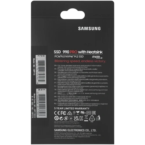 Твердотельный накопитель Samsung 1000 Gb 990 PRO (MZ-V9P1T0CW) BOX
