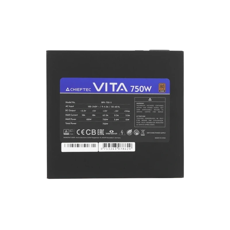 Блок питания Chieftec 750W Vita Black (BPX-750S)