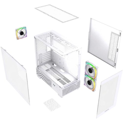 Компьютерный корпус Powercase Vision Micro M3W TG ARGB White (CVMMW-A3)