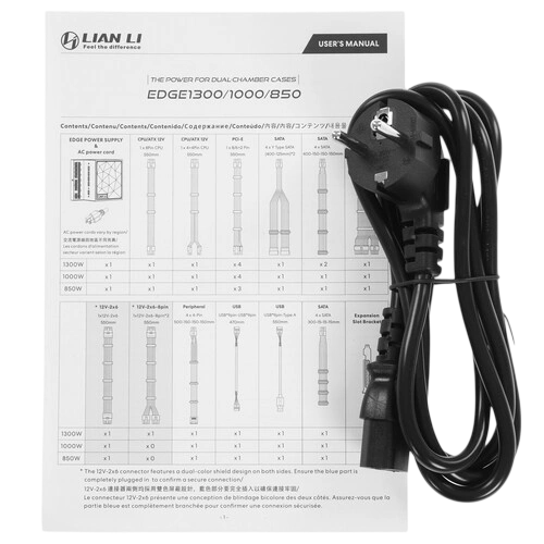 Блок питания Lian Li 850W EG0850 Black (G9P.EG0850.BE00.RU) 16 Pin (PCIe 5.1 Connector Cable Details)