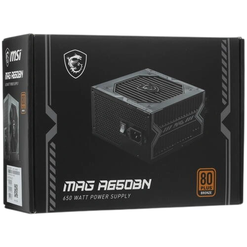 Блок питания MSI 650W MAG A650BN (306-7ZP2B11-CE0) документация, комплект крепежа