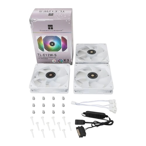 Комплект вентиляторов для корпуса Thermalright TL-E12W-S ARGB White (TRTLE12WS.3P) крепежа