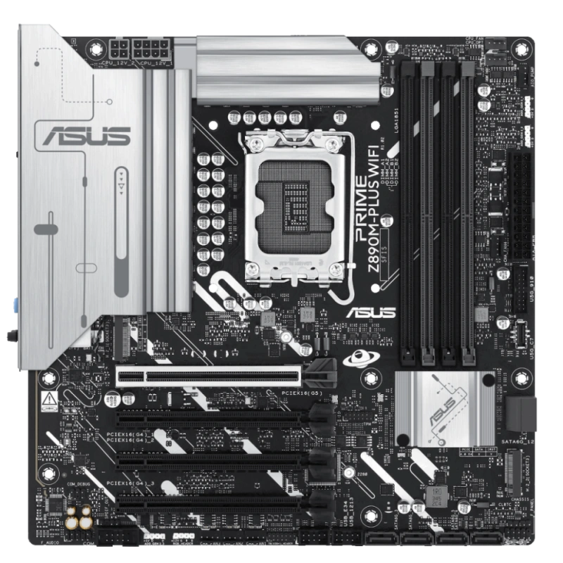 Материнская плата ASUS PRIME Z890M-PLUS WIFI (90MB1J80-M0EAY0) 2 x кабель SATA, антенна Wi-Fi, документация, крепеж для разъема M.2