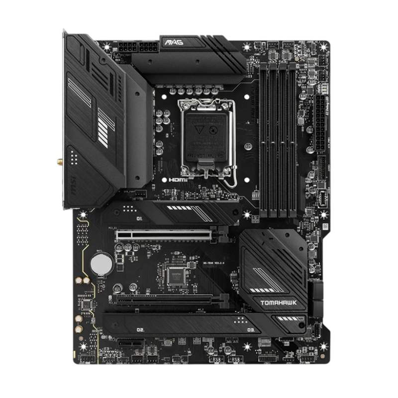 Материнская плата MSI MAG B760 TOMAHAWK WIFI антенна Wi-Fi, документация, кабель SATA, комплект наклеек